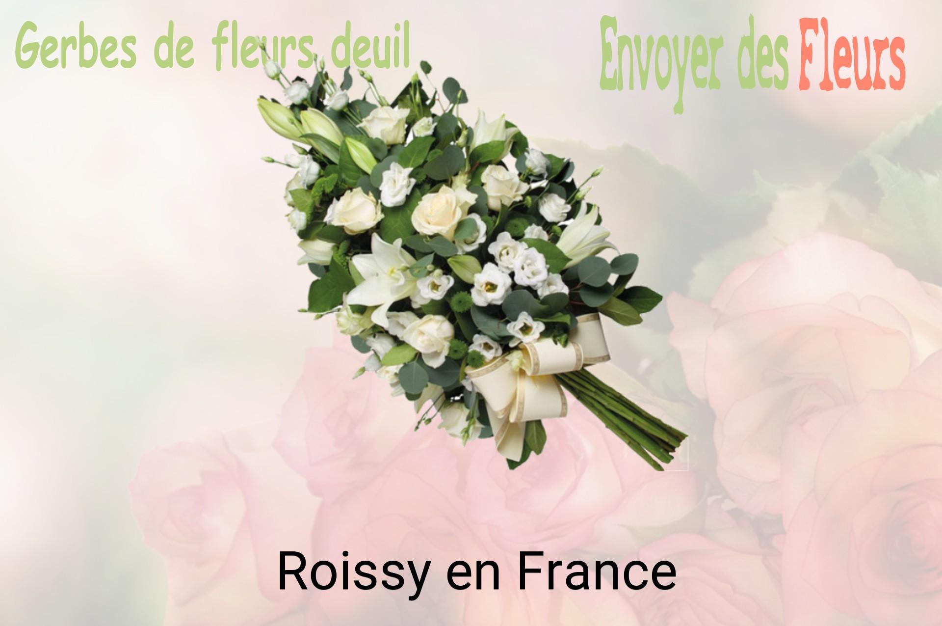 Gerbe de fleurs de deuil livrée à Roissy-en-France